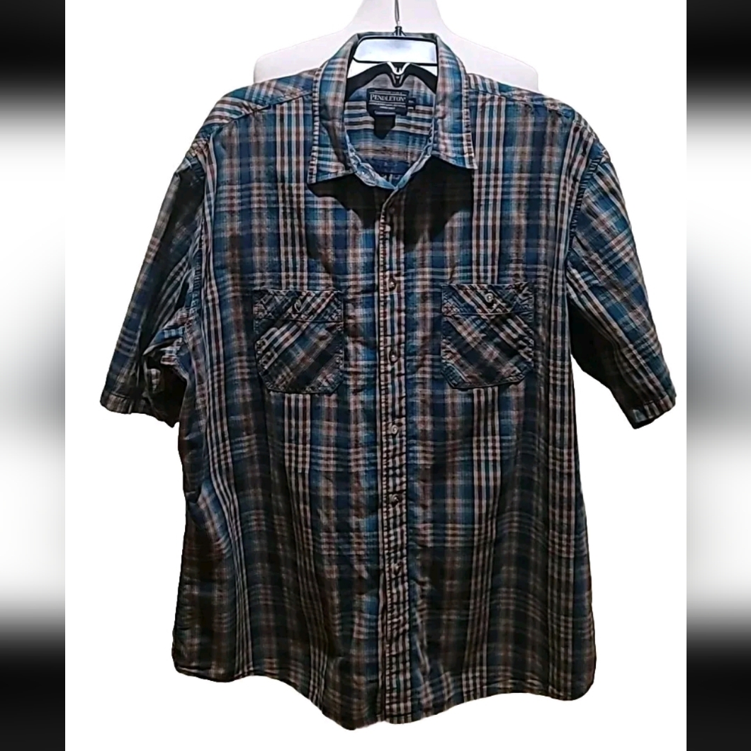 Pendleton Santiam Button Down Shirt Sleeve Shirt Size Xxl